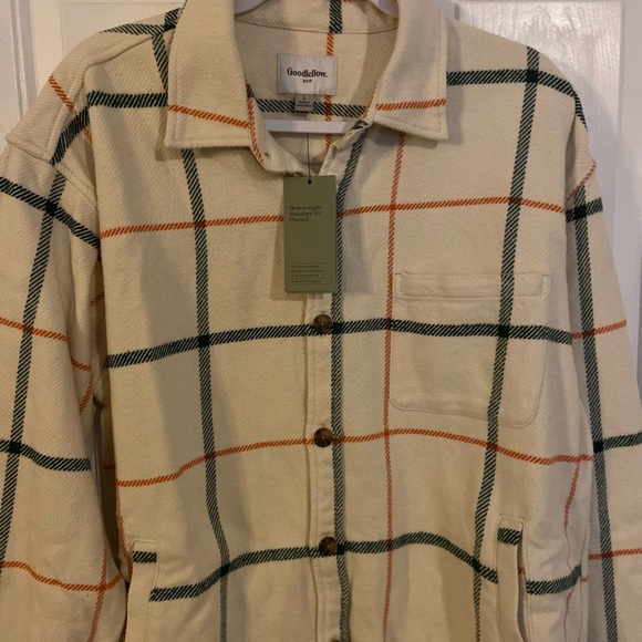 Goodfellow Cream Plaid Button-Up Shirt - Picture 13 of 15